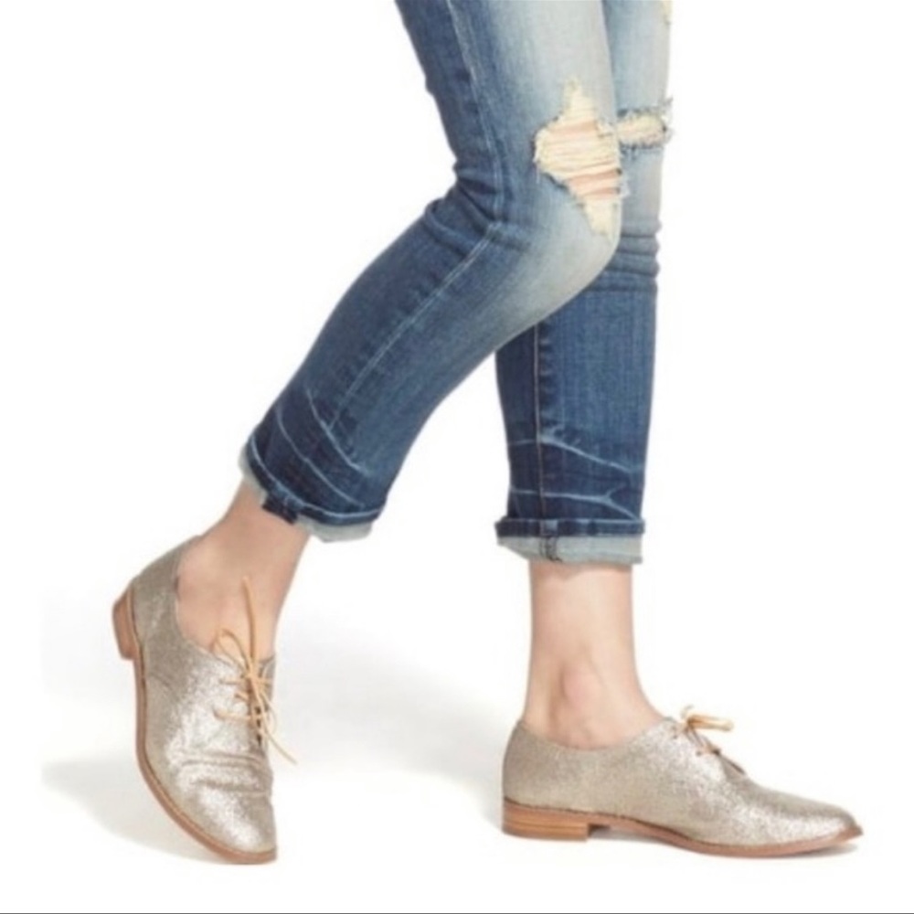 Halogen Glitter Lacey Oxfords NWTs